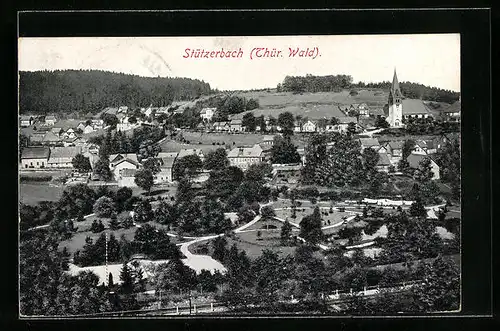 AK Stützerbach / Thür. Wald, Ortsansicht aus der Vogelschau