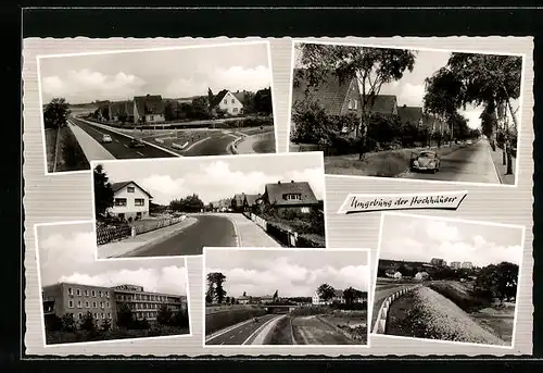 AK Buxtehude, Ortspartie, Strassenpartie, Umgebung der Hochhäuser