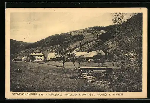 AK Menzenschwand / Schwarzwald, Ortspartie