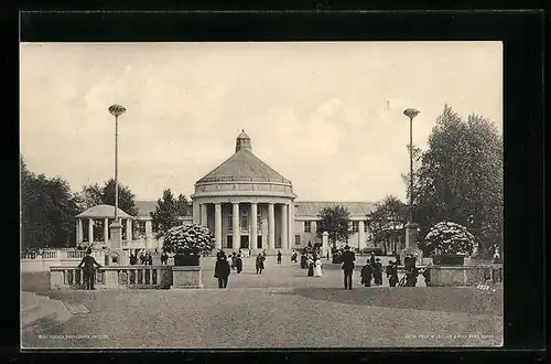 AK Dresden, Intern. Hygiene-Ausstellung 1911, Festplatz mit populärer Halle Der Mensch