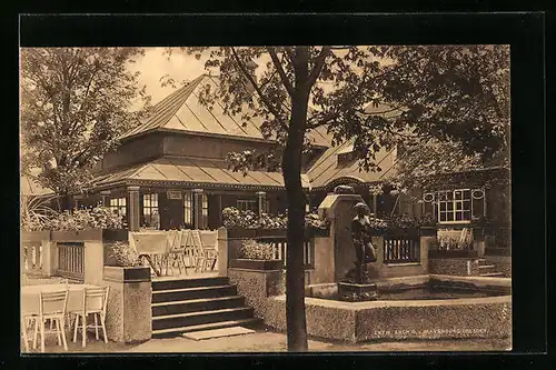 AK Dresden, Internat. Hygiene-Ausstellung 1911, Künstler- und Studentenkneipe