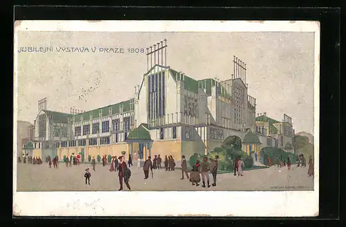 AK Praha, Výstava, Pavilon Potravin, Ausstellung 1908