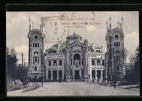 AK Milano, Esposizione di Milano 1906, Salone dei Concerti al Parco, Ausstellung