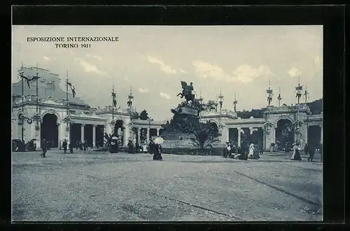 AK Torino, Esposizione Internazionale 1911, Ingresso dal Corso Raffaello, Ausstellung