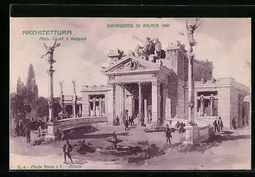 AK Milano, Esposizione di Milano 1906, Architettura, Ausstellung