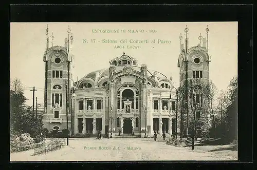 AK Milano, Esposizione di Milano 1906, Salone dei Concerti al Parco, Ausstellung