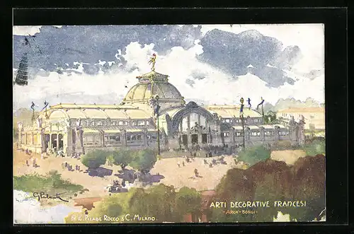 AK Milano, Esposizione di Milano 1906, Arti Decorative Francesi, Ausstellung