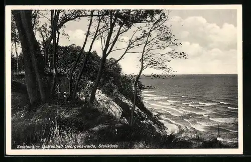 AK Georgenswalde / Ostsee, Steilküste