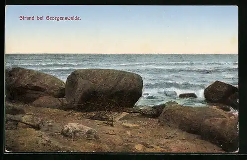 AK Georgenswalde / Ostsee, Strandpartie