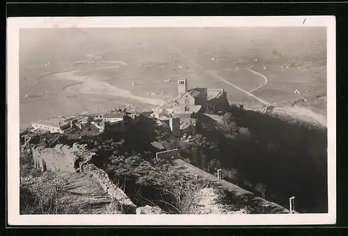 AK Assisi, Panorama con la Basilica di S. Francesco dalla Rocca Maggiore