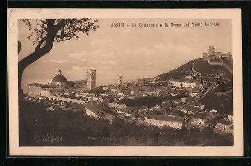 AK Assisi, La Cattedrale e la Rocca dal Monte Lubasio