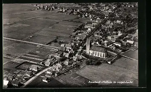 AK Hollum, Gezicht in vogelvlucht