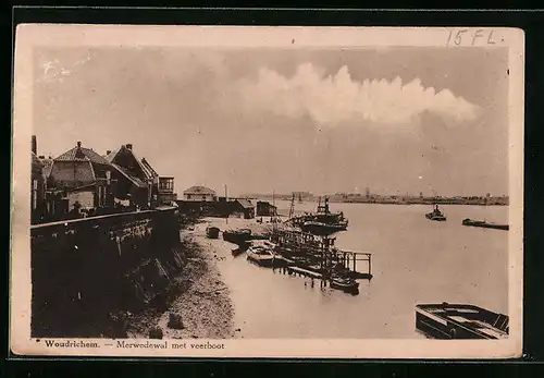 AK Woudrichem, Merwedewal met veerboot