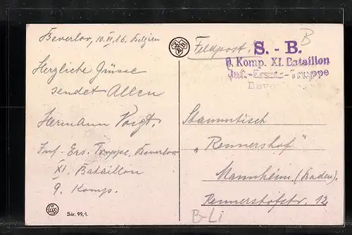 AK Beverloo, Vue sur le Clarenbach