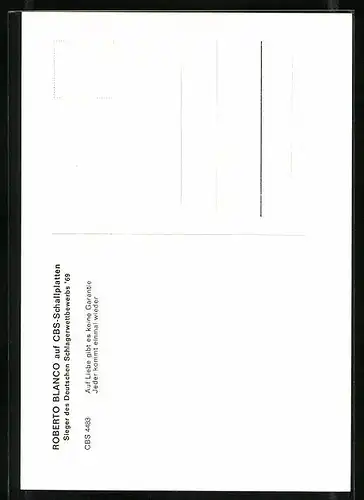 AK Musiker Roberto Blanco, original Autograph