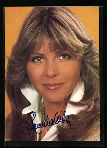 AK Musikerin Lena Valaitis im Porträt, original Autograph