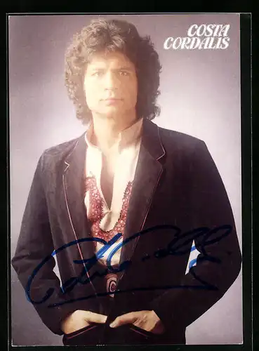 AK Musiker Costa Cordalis, original Autograph