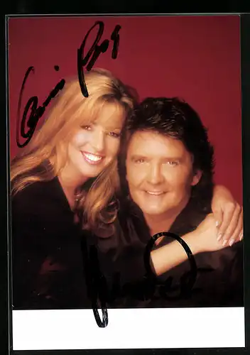 AK Musiker Bernd Clüver und Musikerin Carin Posch, original Autograph