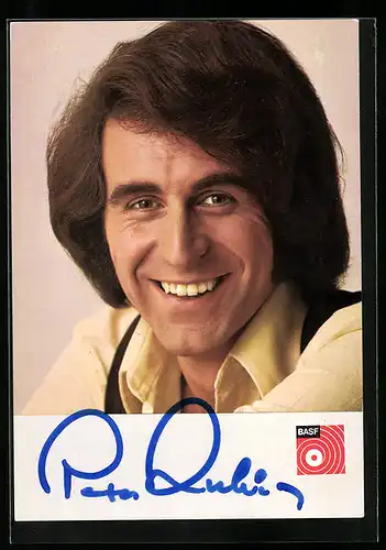 AK Musiker Peter Rubin im Porträt, original Autograph