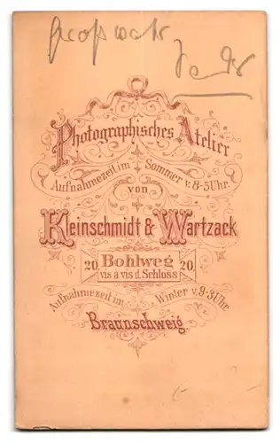 Fotografie Kleinschmidt & Wartzack, Braunschweig, Bohlweg 20, Stattlicher Herr mit Fliege