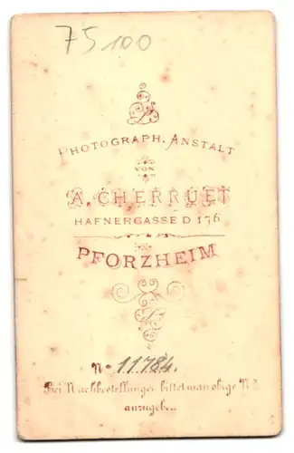 Fotografie A. Cherruet, Pforzheim, Hafnergasse 176, Mutter mit Tochter auf dem Schoss