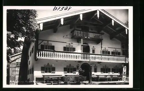 AK Ruhpolding /Bayerisches Hochland, Alpen-Gasthaus Brandler