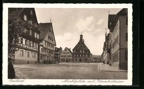 AK Gaildorf, Marktplatz mit Kanzleistrasse