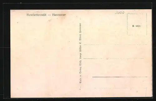 AK Hannover, Henriettenstift, Bienenkorb-Unterrichtshaus