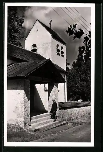 AK Bad Kohlgrub, Blick auf die Evang. Kirche
