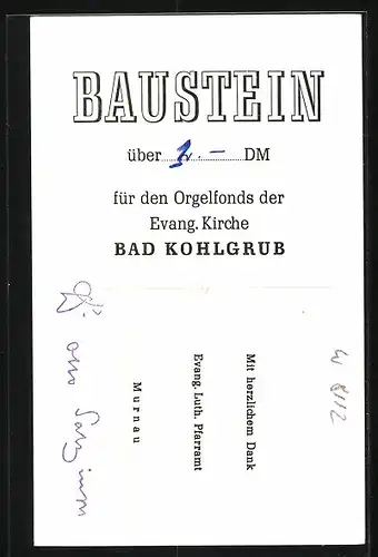 AK Bad Kohlgrub, Blick auf die Evang. Kirche