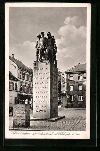 AK Kaiserslautern, 23 er Denkmal mit Schlageterstein