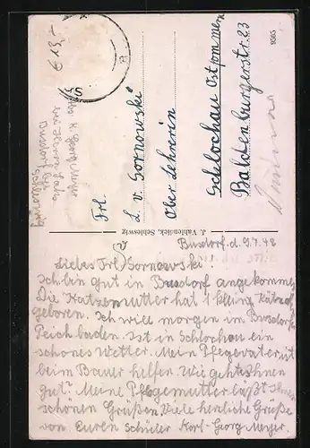 AK Busdorf b. Schleswig, Strassenpartie mit Kindern, Ortspartie