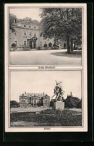 AK Dresden, Gasthaus Grosse Wirtschaft, Palais