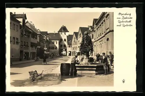 AK Meersburg am Bodensee, Unterstadt mit Untertor
