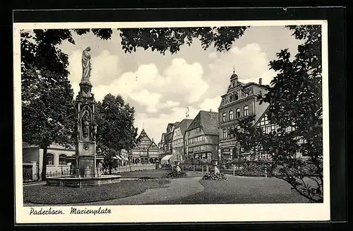 AK Paderborn, Ansicht Marienplatz