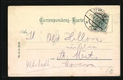 AK St. Poelten, Kremserstrasse mit Passanten