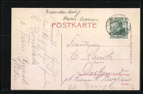 AK Crossen a. O., Berglehne, Flusspartie