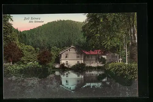 AK Bad Reinerz, Alte Schmelze am Wasser