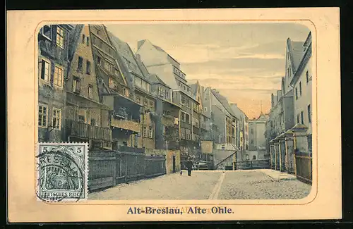 AK Breslau, Alte Ohle in Alt-Breslau