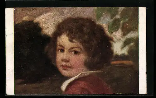 Künstler-AK Ludwig von Zumbusch: Portrait des Knaben Kurt