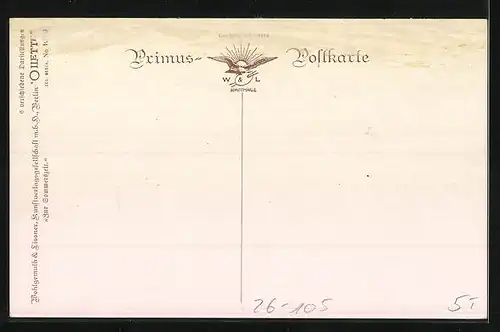 Künstler-AK H.S.B.: Kriegserklärung, Zwei Kinder auf einem Feld