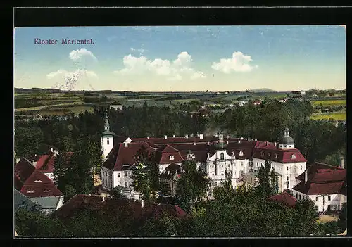 AK Ostritz, Kloster Mariental aus der Vogelschau
