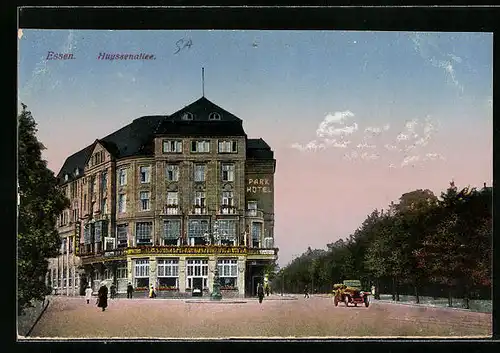 AK Essen, Strasseneck an der Huyssenallee