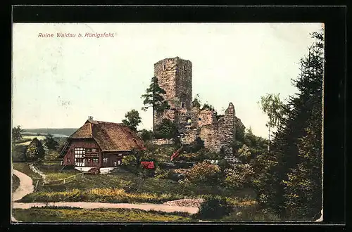 AK Königsfeld, Ruine Waldau