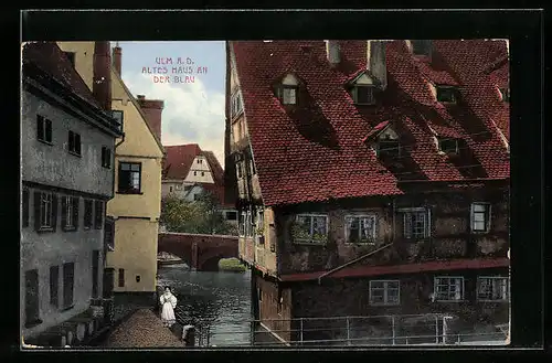 AK Ulm, Altes Haus an der Blau