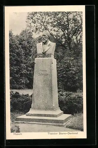 AK Husum, Theodor Storm-Denkmal