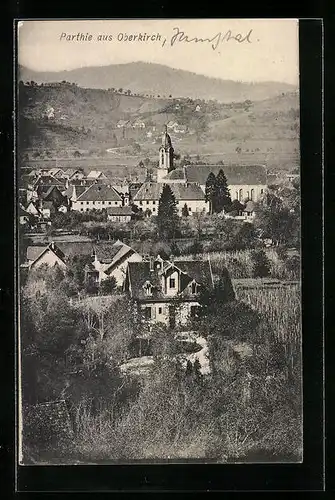 AK Oberkirch, Ortsansicht aus der Vogelschau