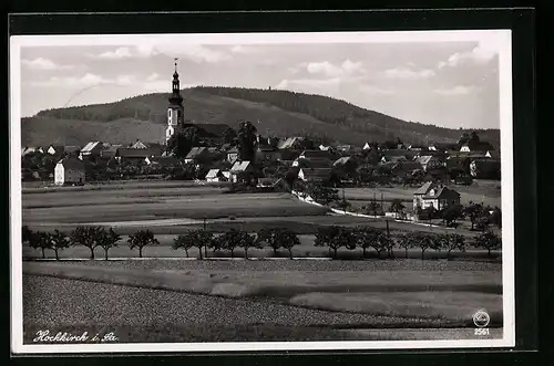 AK Hochkirch i. Sa., Generalansicht mit Blick zur Kirche