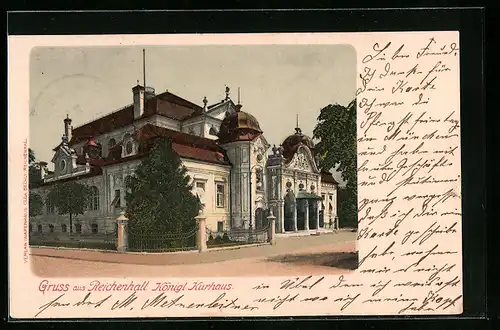 AK Reichenhall, auf der Strasse vor dem königlichen Kurhaus