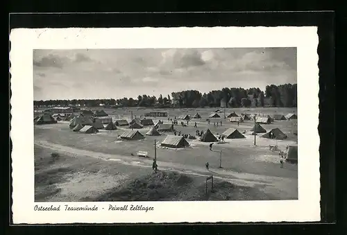 AK Travemünde, Blick auf das Priwall Zeltlager an der Ostsee